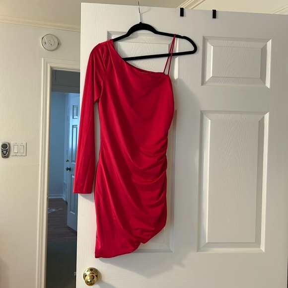 Superdown Pink One Sleeve Dress - Picture 3 of 8